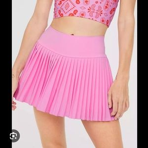 Aerie Offline Pink Pleated Tennis Skirt Size L
